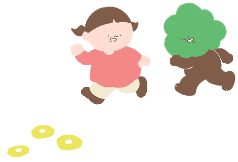 走る女の子ツリーくん